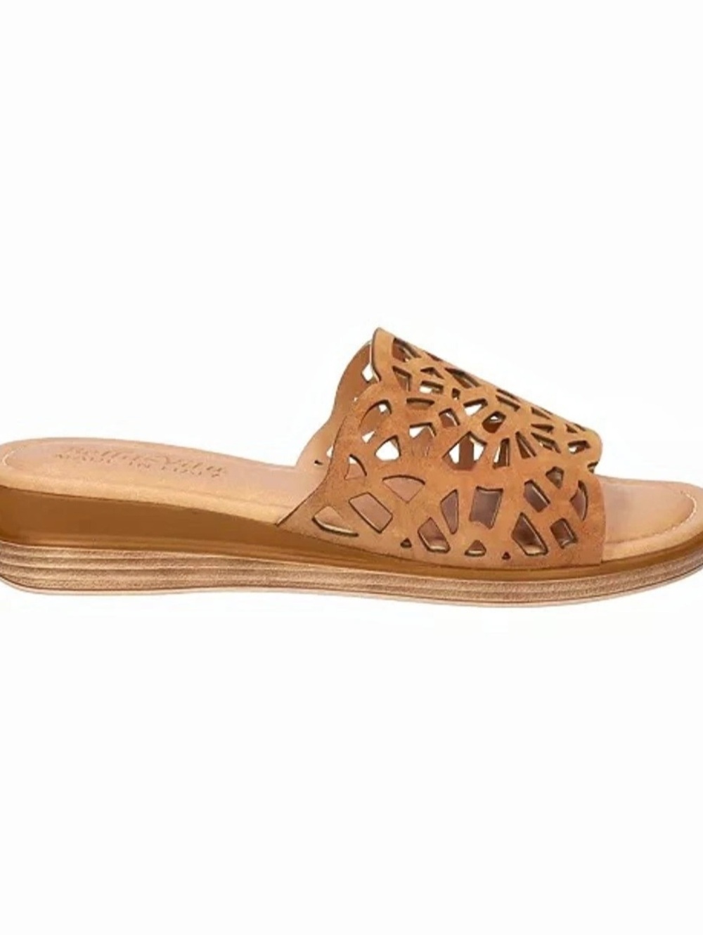 Bella Vita Cas-Italy Wedge Slide Sandal Brown